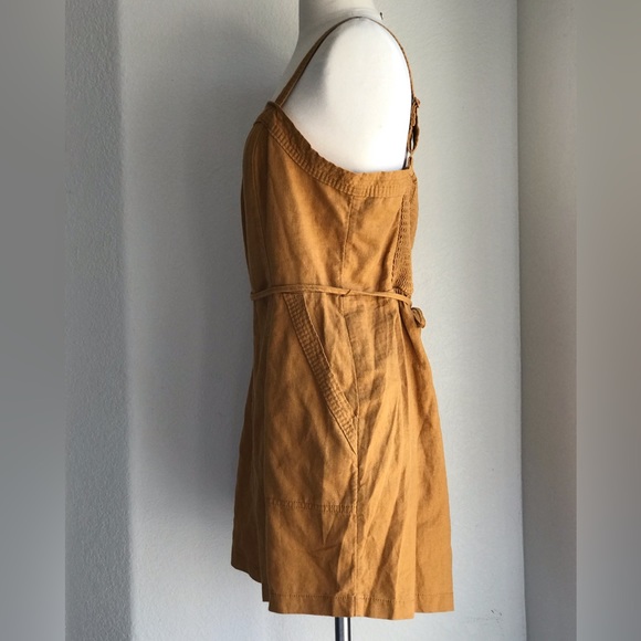 Old Navy Linen Boho Chic Smocked Romper Shorts with Pockets Adj. Straps sz Large - Picture 4 of 16